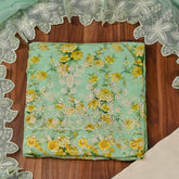 Muslin Green Unstitched Suit